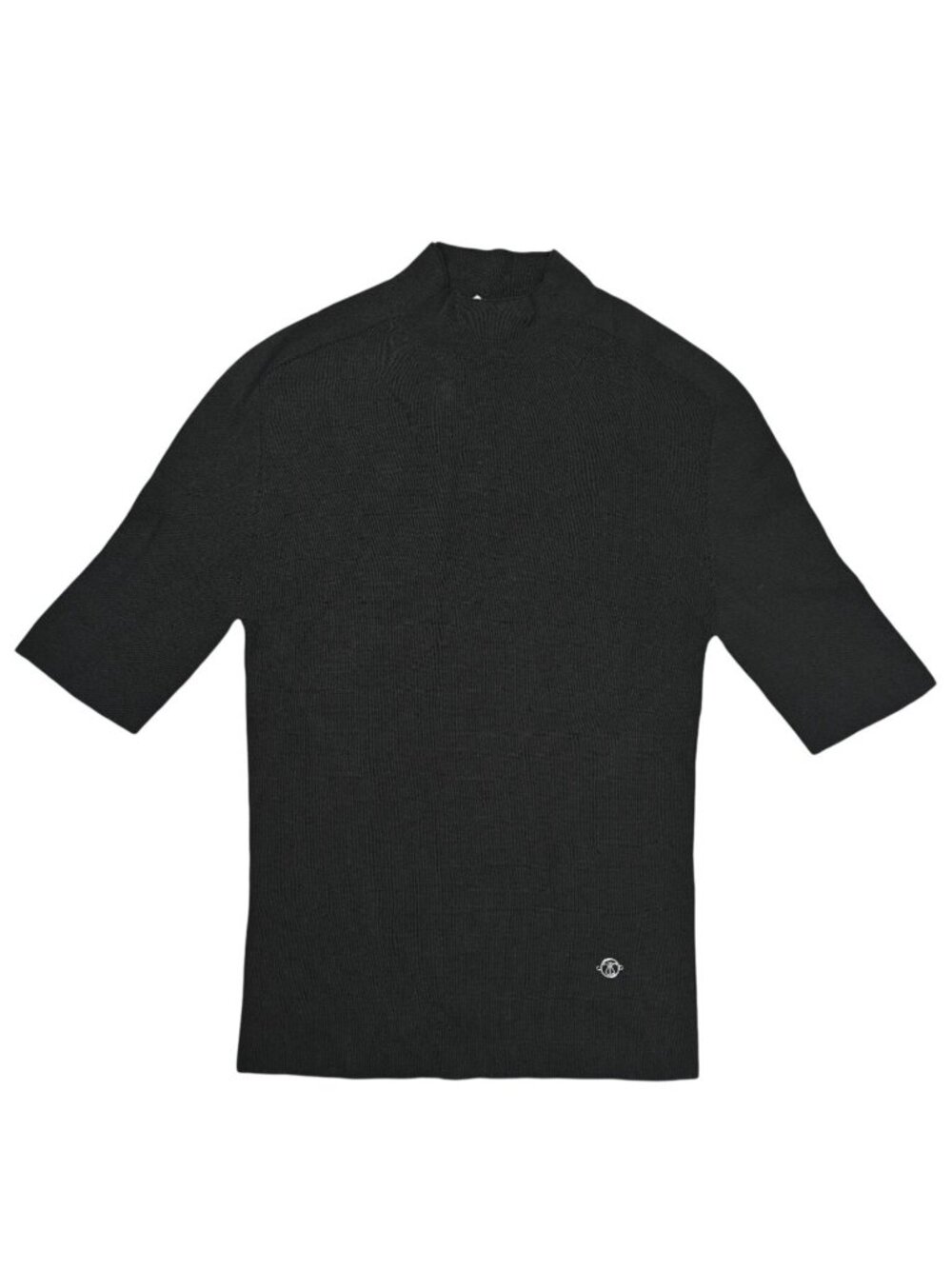 Lilysilk Seamless Silk-Cotton Slim-Fit Knit Top in Black